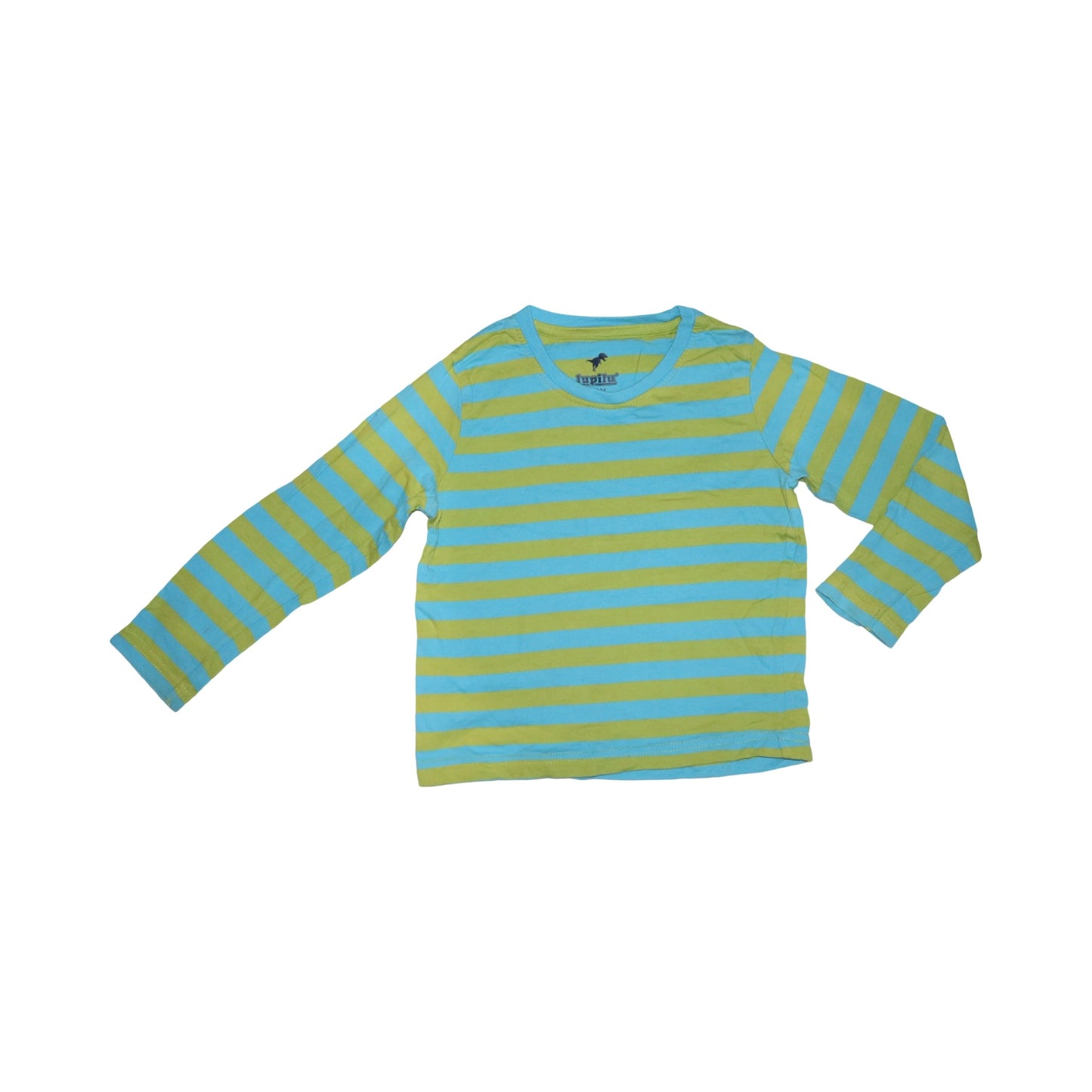 Långärmad T-shirt (2 Pack) från lupilu - Storlek 98/104 - Blå & Grön (Multi)