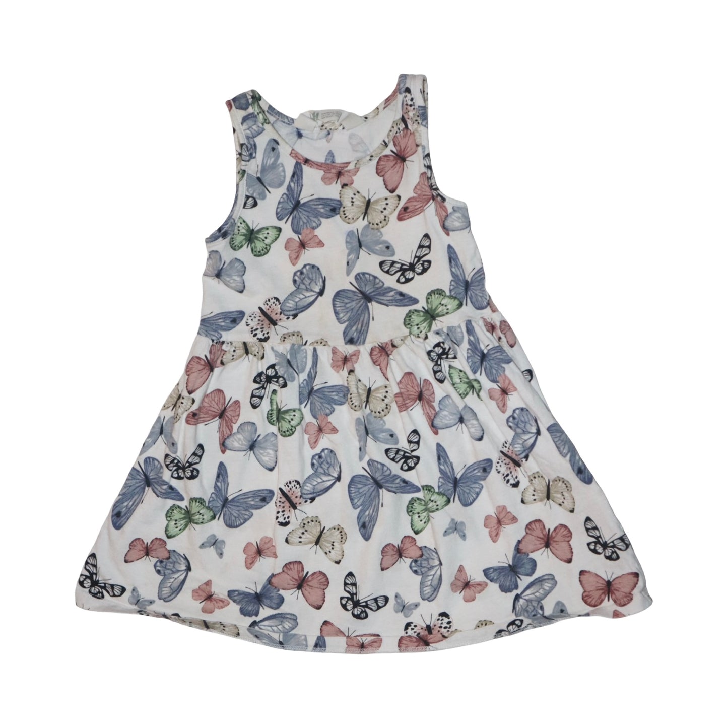 Kortärmad Klänning från H&M - Storlek 98/104 - Vit (Multi)
