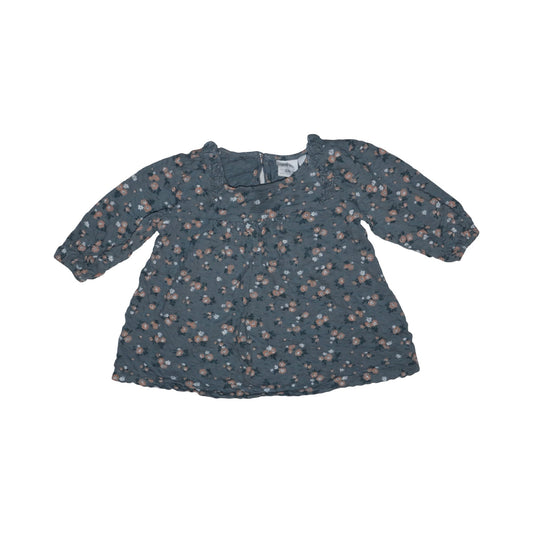 Långärmad Blus från ZARA - Storlek 92 - Grå & Rosa (Multi)