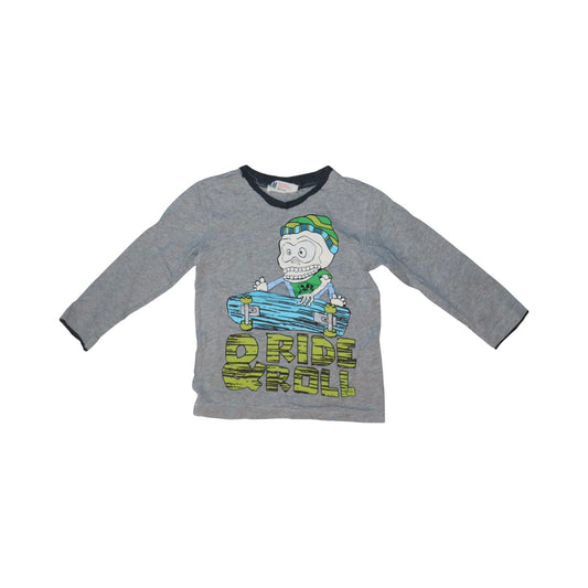 Långärmad T-shirt från H&M - Storlek 92 - Grå (Multi)