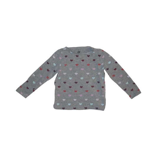 Långärmad T-shirt från H&M - Storlek 92 - Grå (Multi)
