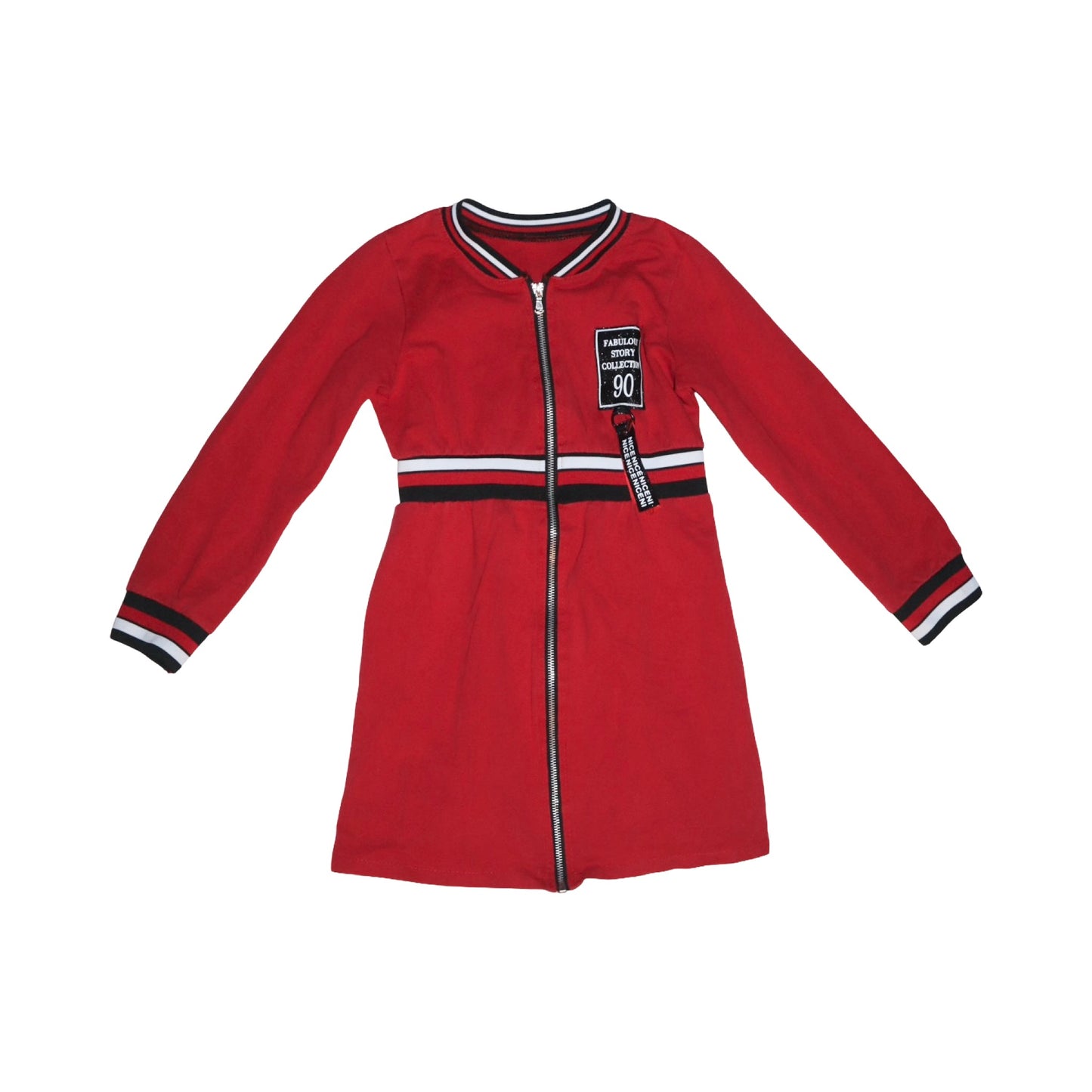 Långärmad Klänning från HELLO BABY - Storlek 140 - Röd (Multi)