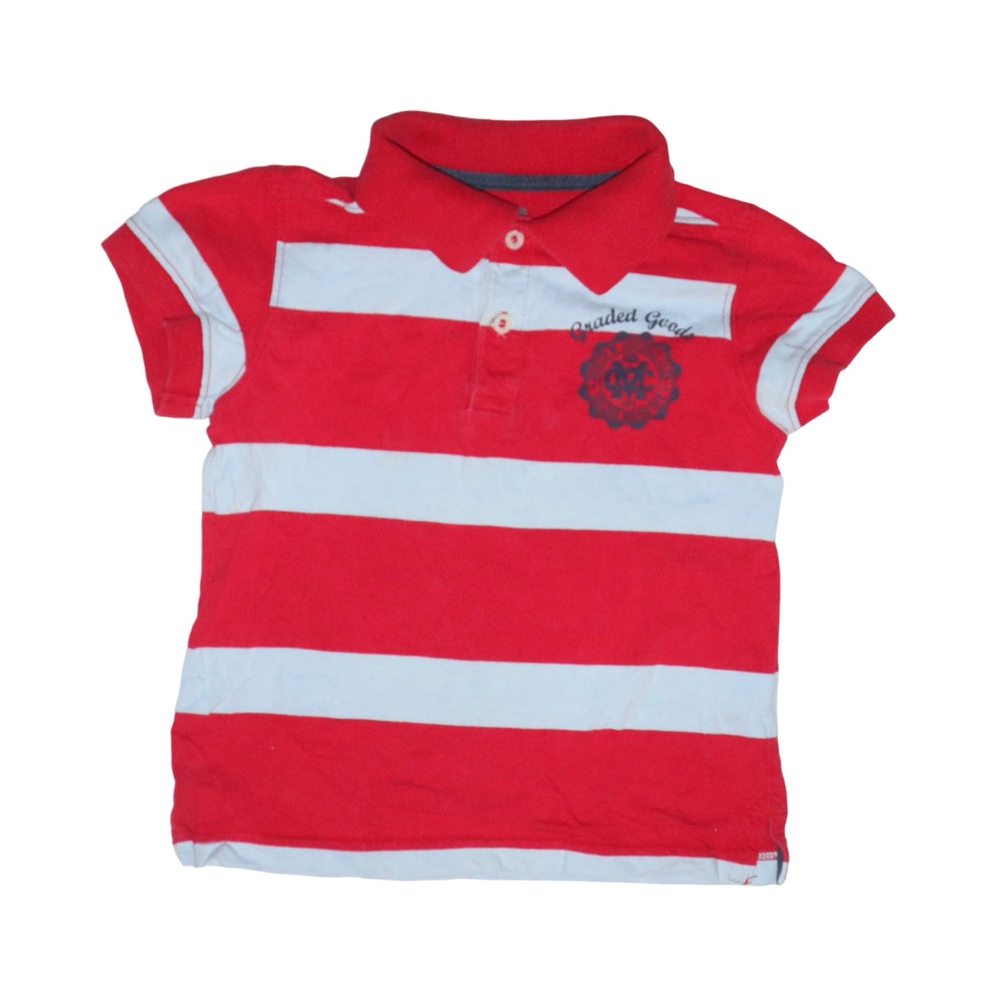 Kortärmad T-shirt från L.O.G.G H&M - Storlek 98 - Röd & Vit