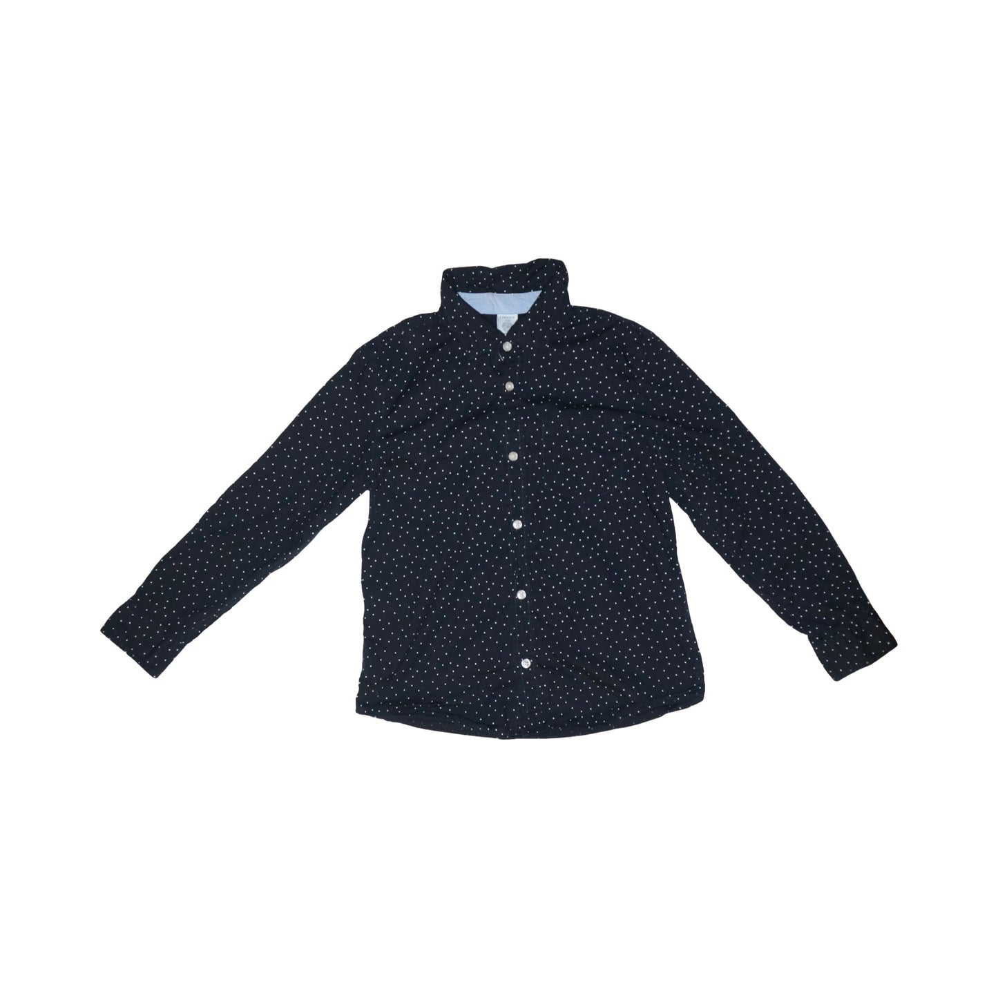 Långärmad Skjorta från LINDEX - Storlek 134 - Mörkblå & Vit