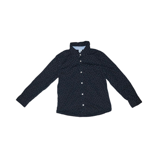 Långärmad Skjorta från LINDEX - Storlek 134 - Mörkblå & Vit