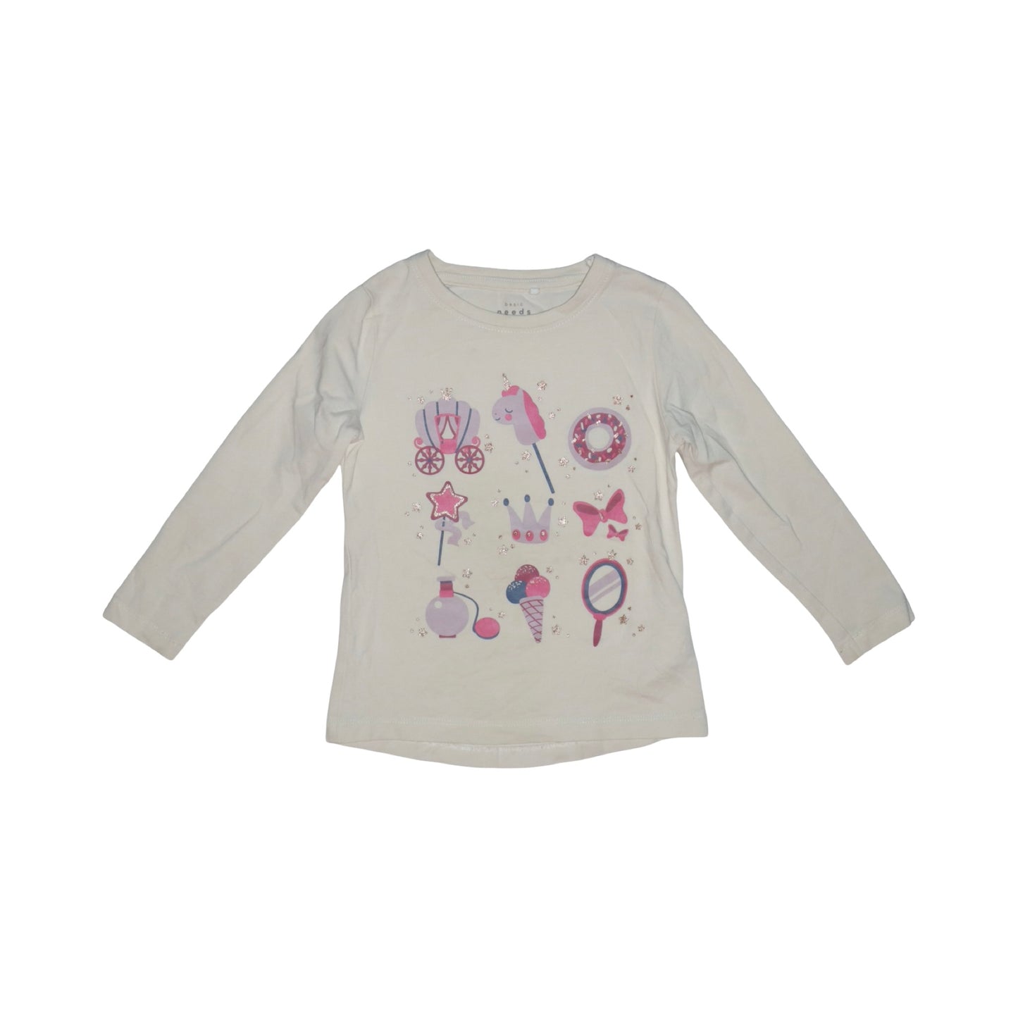 Långärmad T-shirt (2 Pack) från name it - Storlek 98 - Ljuslila & Gul (Multi)