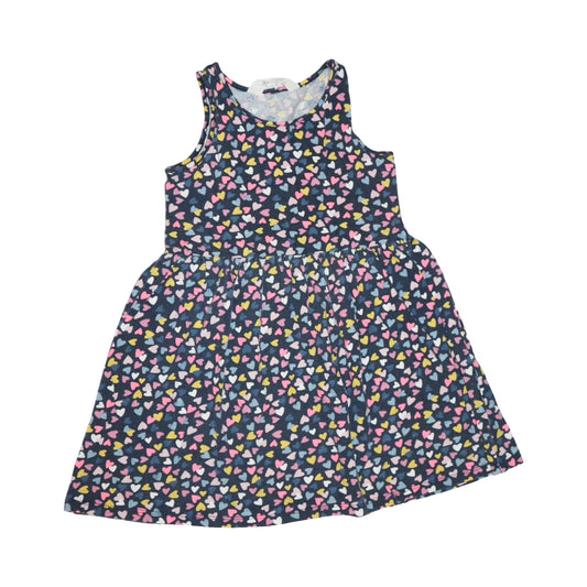 Linne Klänning från H&M - Storlek 110/116 - Marinblå (Multi)