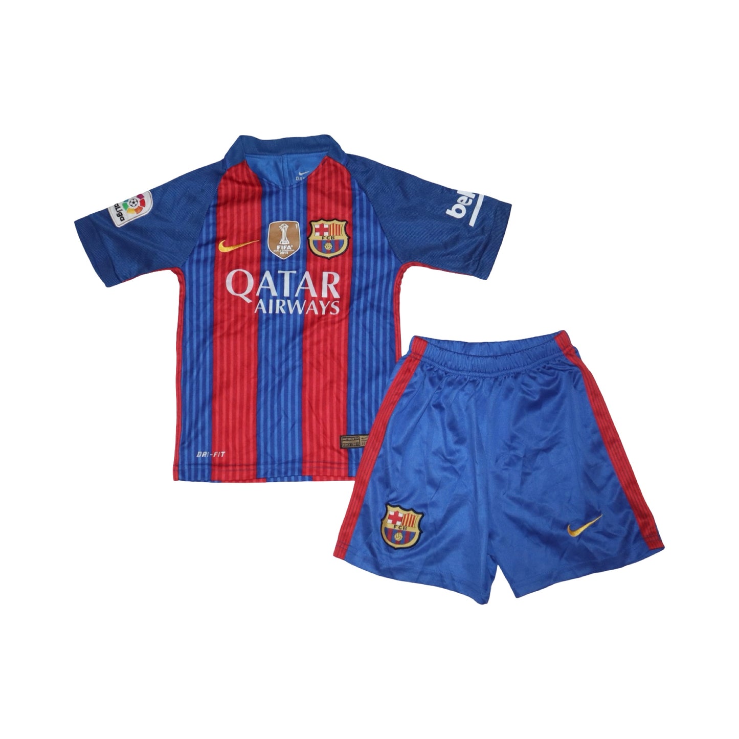 Tränings T-shirt & Shorts Matchande Set från Nike DRI FIT - Storlek 128 - Blå & Röd