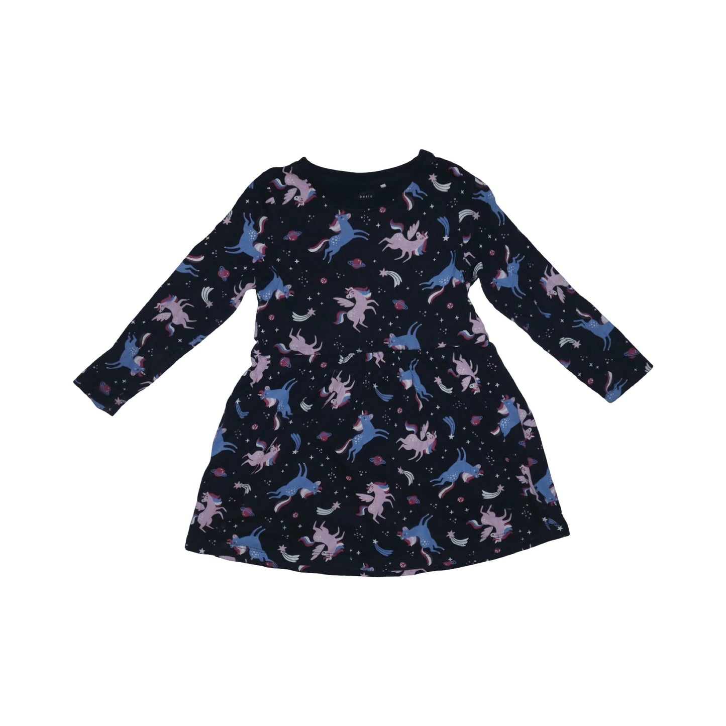 Långärmad Klänning från name it - Storlek 98 - Mörkblå (Multi)