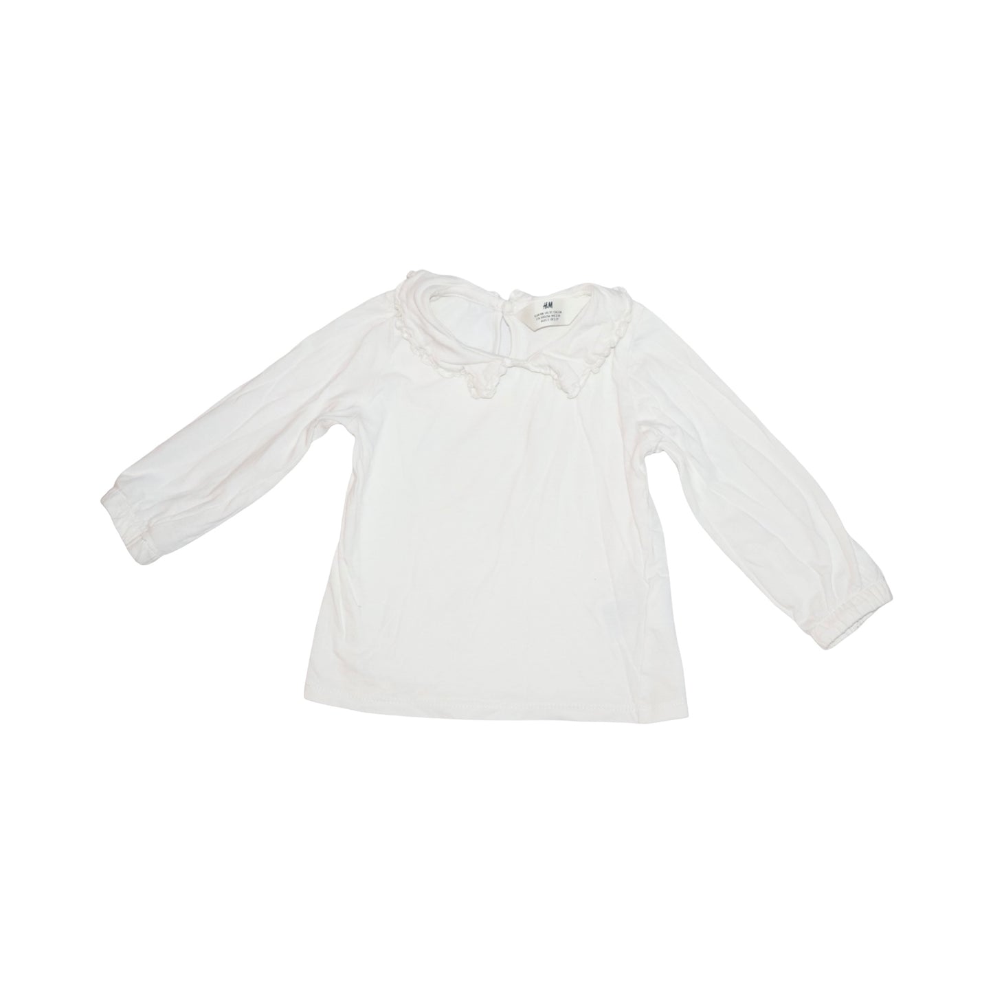 Långärmad Blus från H&M - Storlek 98 - Vit