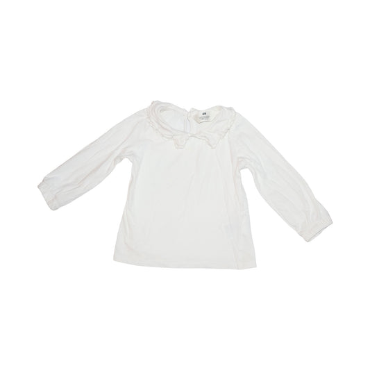 Långärmad Blus från H&M - Storlek 98 - Vit