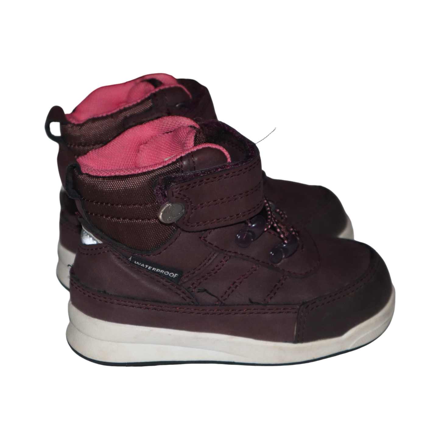 Kängor från LINEAR - Storlek 22 (Innermått 12.5cm) - Rödbrun & Vit