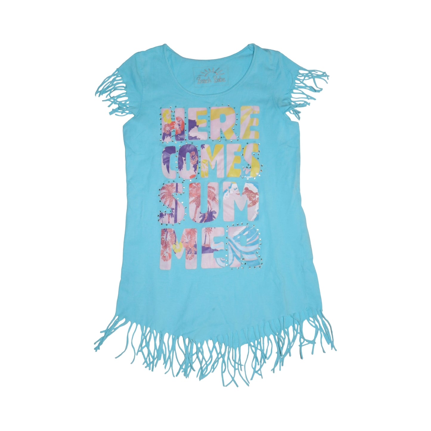 Kortärmad T-shirt - Storlek 128 - Ljusblå