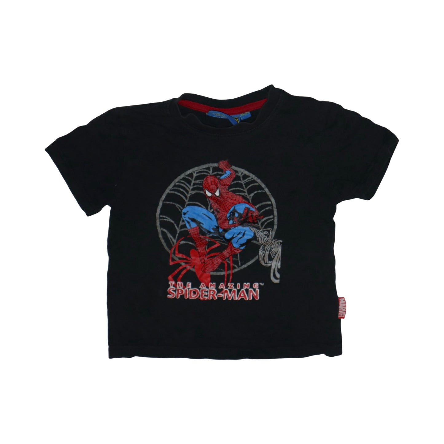 Kortärmad T-shirt från SPIDERMAN - Storlek 98/104 - Svart (Multi)