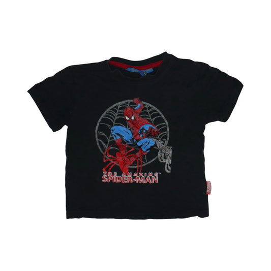 Kortärmad T-shirt från SPIDERMAN - Storlek 98/104 - Svart (Multi)