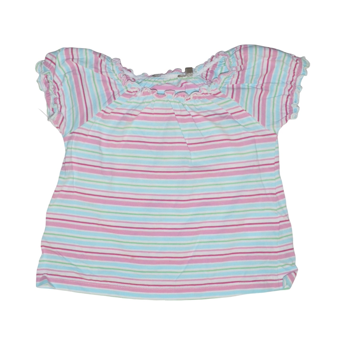 Kortärmad Blus från LINDEX - Storlek 86 - Ljusblå & Rosa (Multi)