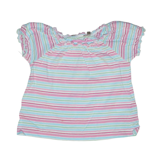 Kortärmad Blus från LINDEX - Storlek 86 - Ljusblå & Rosa (Multi)