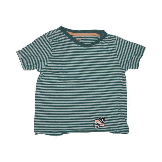 Kortärmad T-shirt  från lupilu - Storlek 98/104 - Vit & Gön