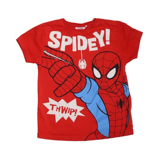 Kortärmad T-shirt från SPIDERMAN - Storlek 122 - Röd (Multi)