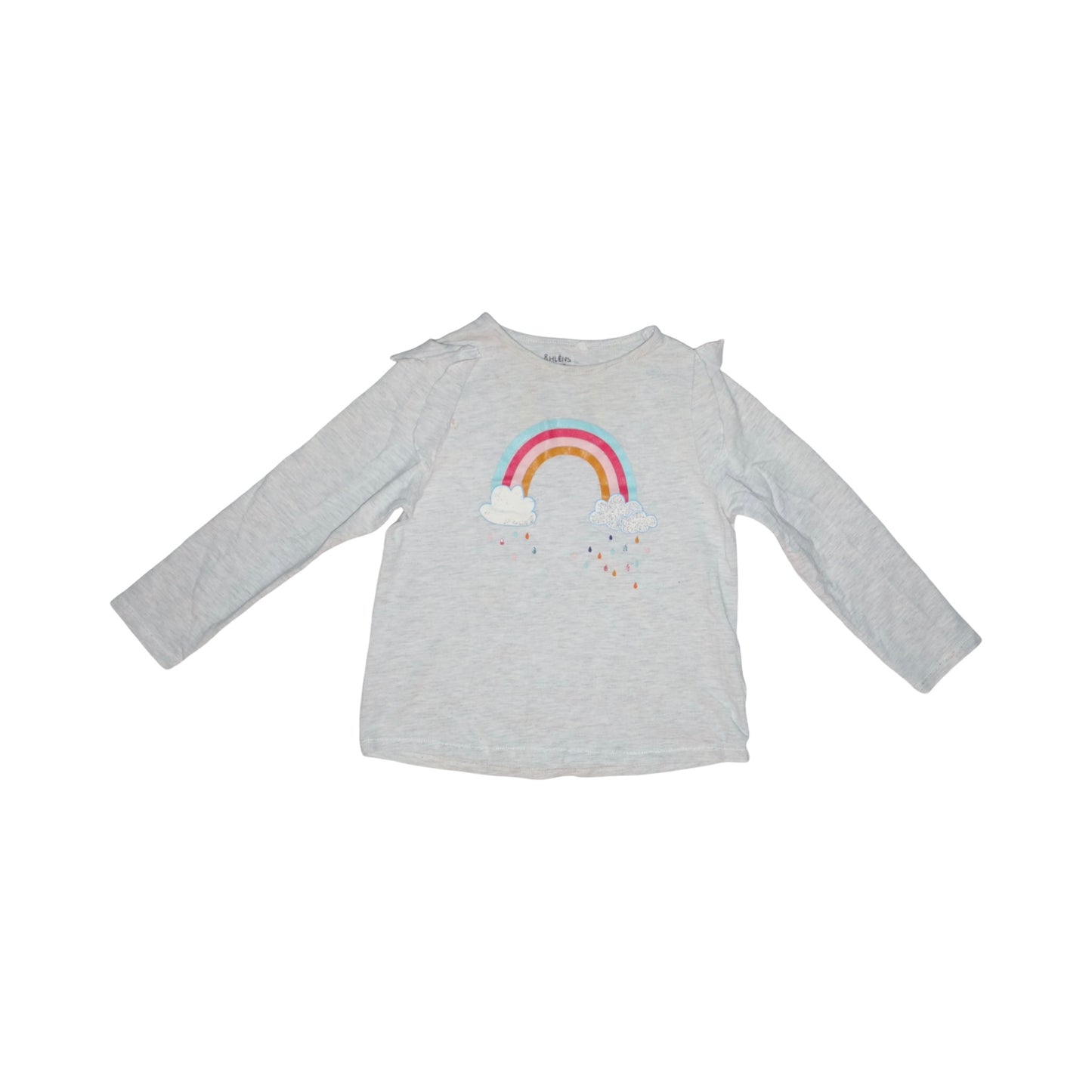 Långärmad T-shirt (2 Pack) från ÅHLÉNS - Storlek 98/104 - Ljusgrön & Ljusgrå (Multi)