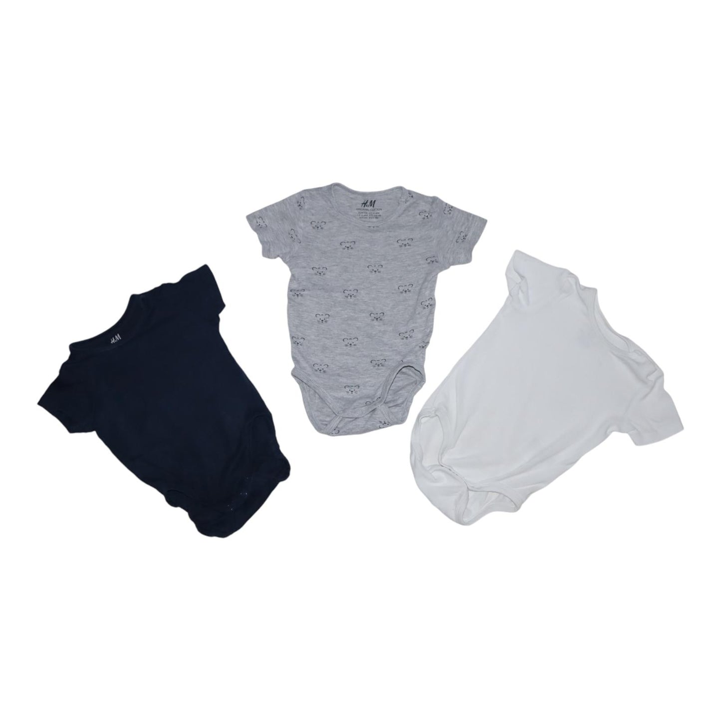 Kortärmad Body (3 Pack) från H&M - Storlek 68 - Multi