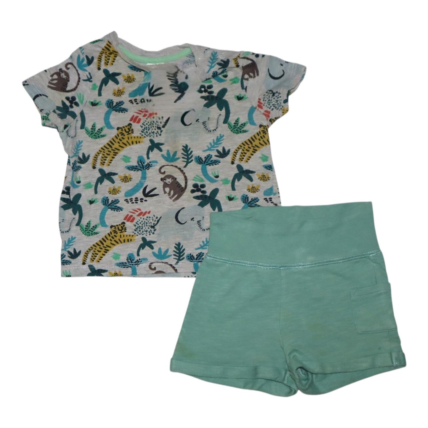 T-shirt & Shorts Matchande Set från H&M - Storlek 68 - Grön