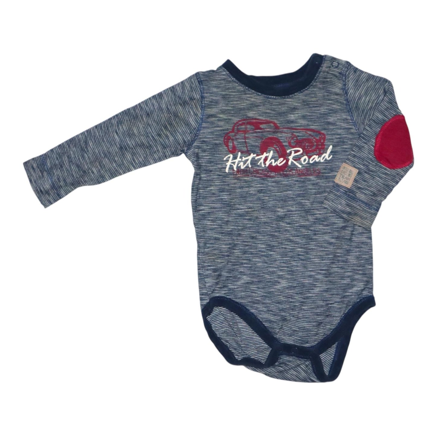 Långärmad Body från KappAhl - Storlek 68 - Mörkblå & Vit