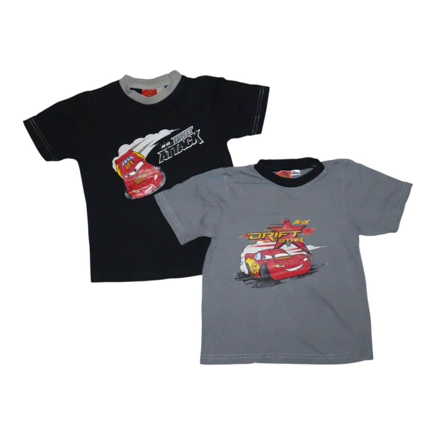 Kortärmad T-shirt (2 Pack) från DISNEY - Storlek 98/104 - Svart & Mörkgrå