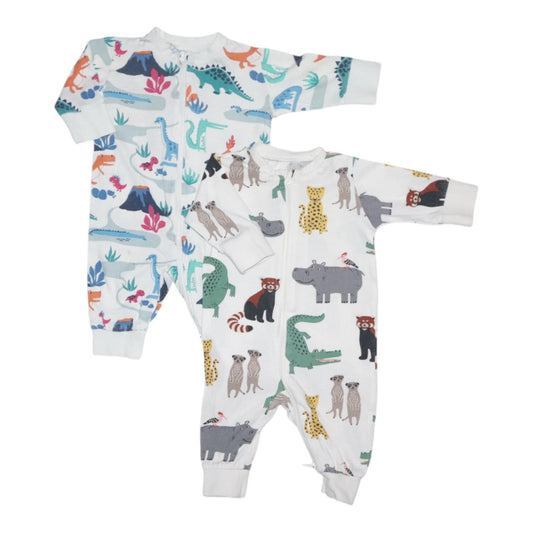 Pyjamas (2 Pack) från LINDEX - Storlek 56 - Vit (Multi)