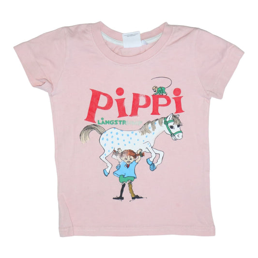 T-shirt från Pippi LÅNGSTRUMP - Storlek 92 - Ljusrosa