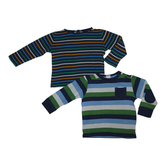 Långärmad T-shirt (2 Pack) från H&M & LINDEX - Storlek 86 - Multi