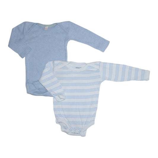 Långärmad Body (2 Pack) från ESPRIT & Friends - Storlek 68 - Ljusblå & Vit
