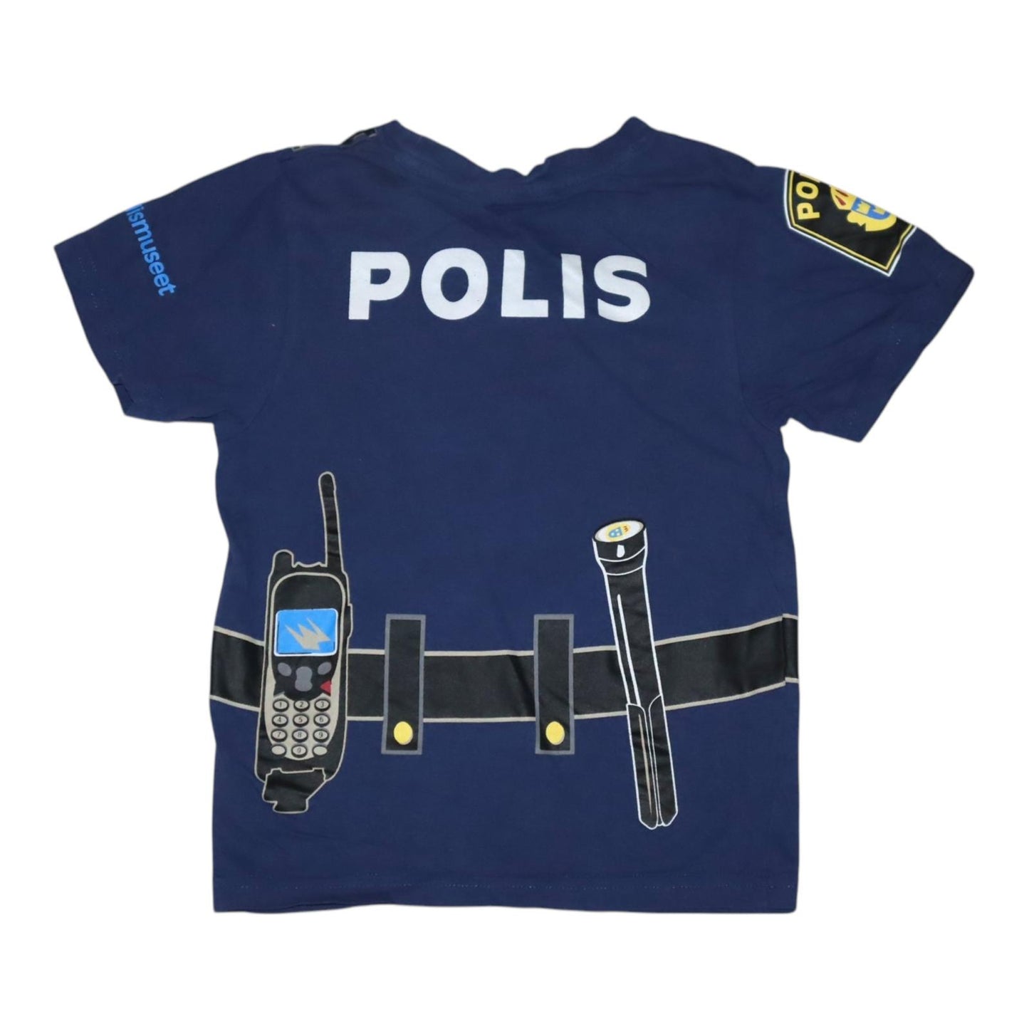 Kortärmad T-shirt från Polismuseet - Storlek 98 - Mörkblå