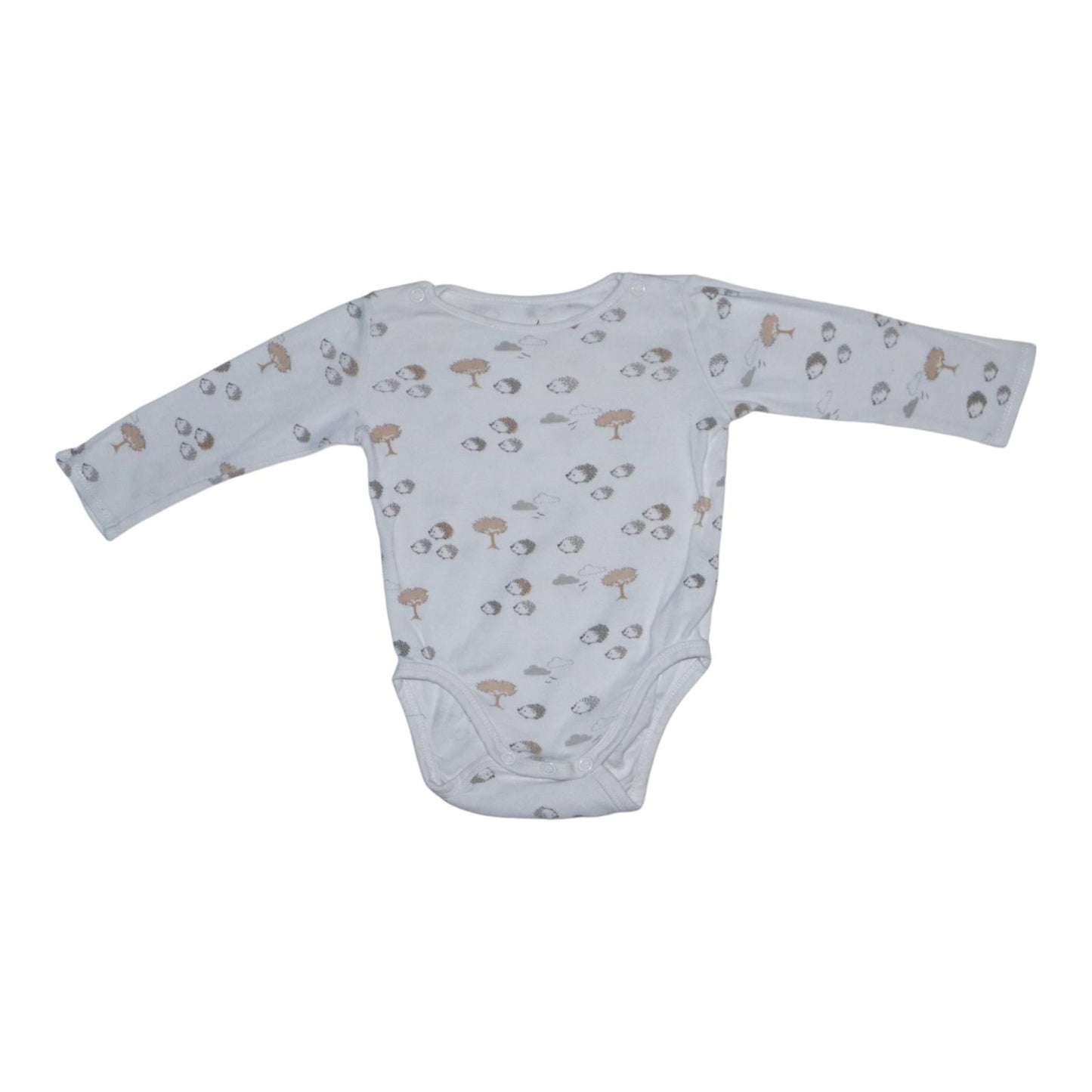 Långärmad Body från H&M - Storlek 62 - Vit