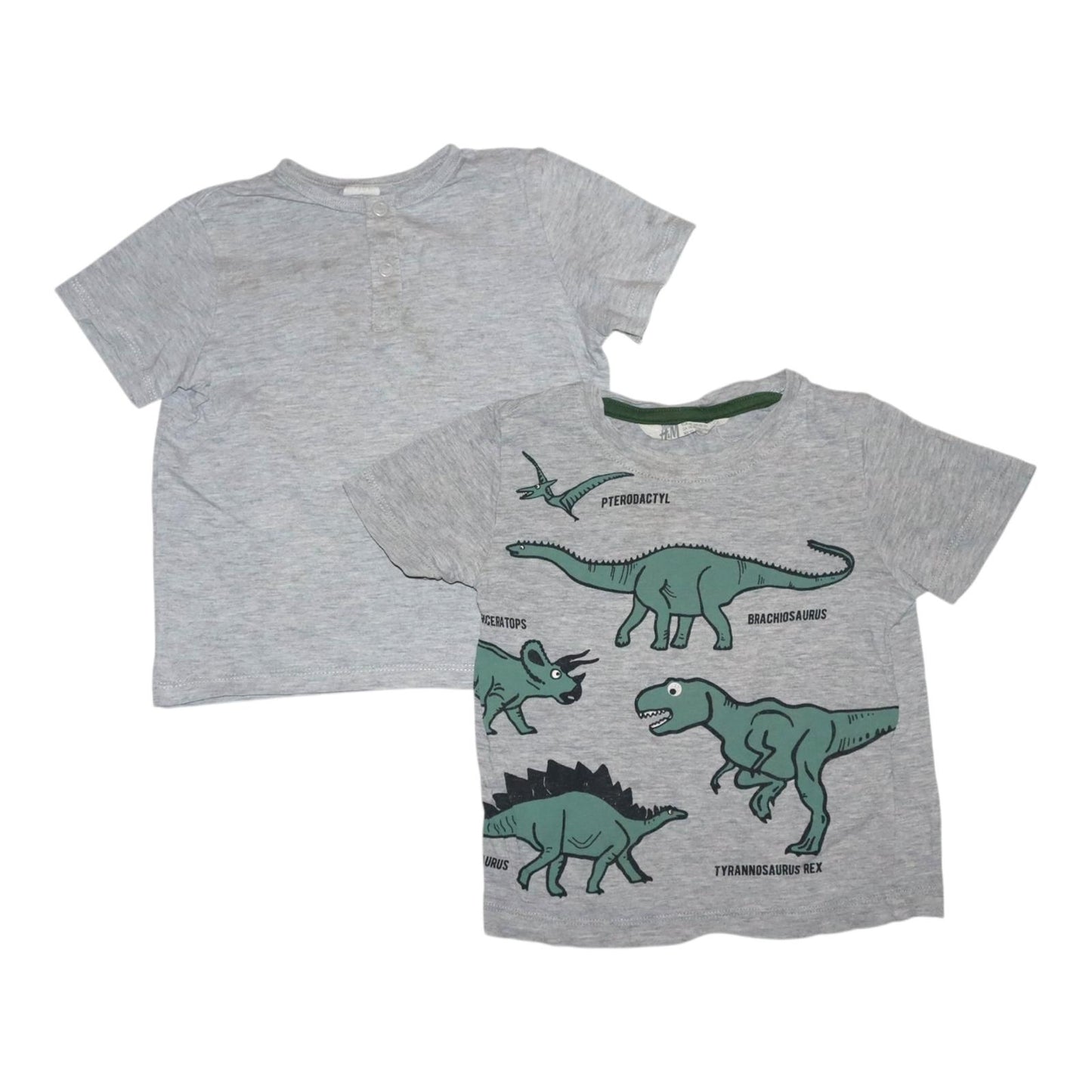 Kortärmad T-shirt (2 Pack) från H&M - Storlek 92 - Ljusgrå