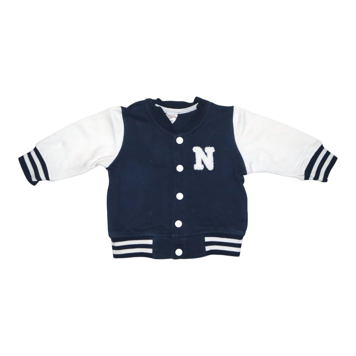 College Jacka från H&M - Storlek 62 - Mörkblå & Vit