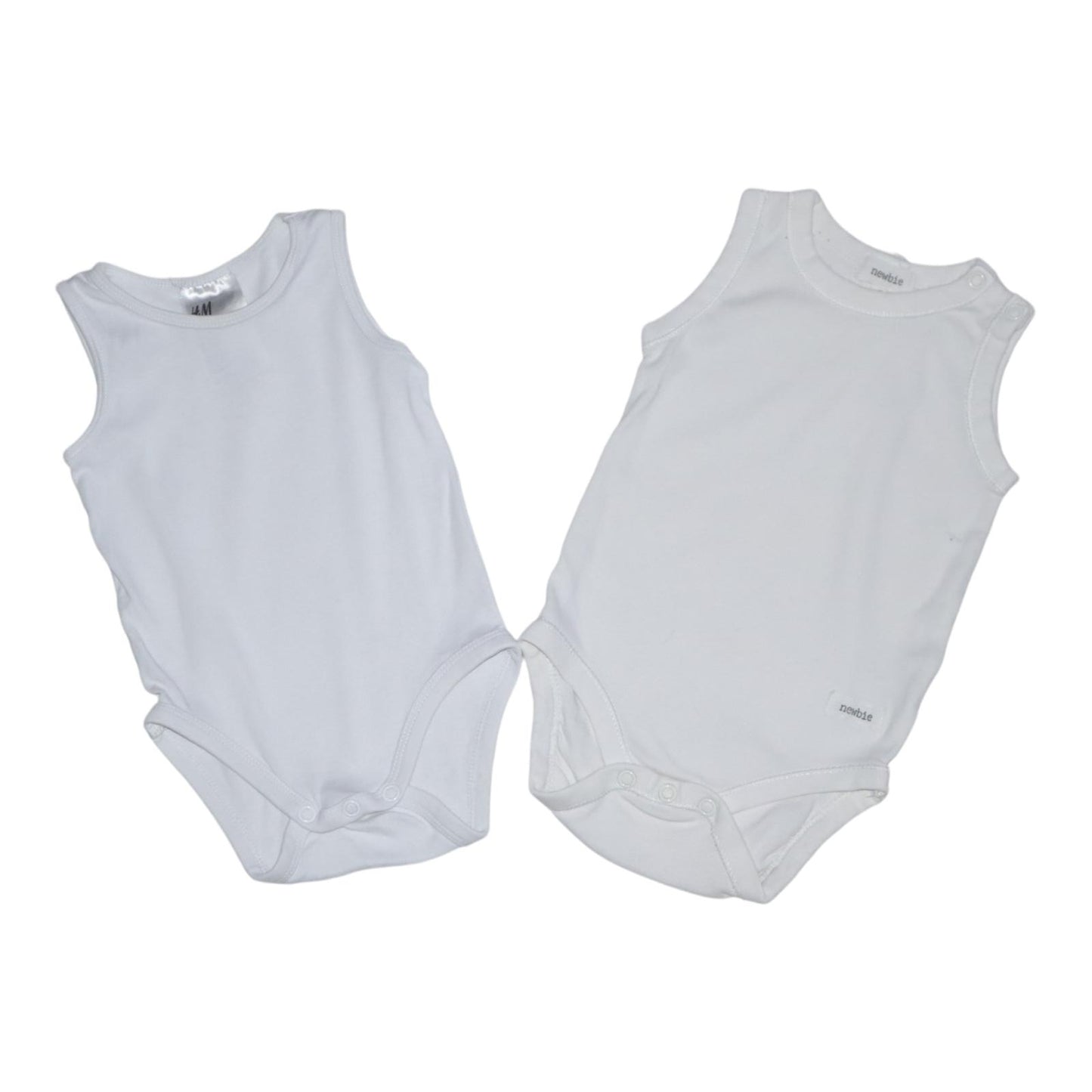 Linne Body (2 Pack) från H&M & Newbie - Storlek 68 - Vit