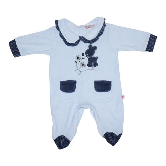 Jumpsuit i fleece från KIDSWORLD - Storlek 62/68 - Ljusblå