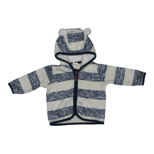 Jacka i fleece från H&M - Storlek 62 - Ljusblå & Benvit