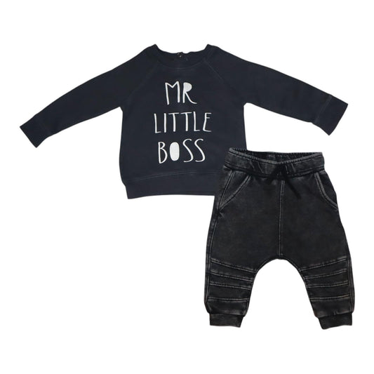 Tröja & Byxor Matchande Set från R baby & H&M - Storlek 68 - Svart