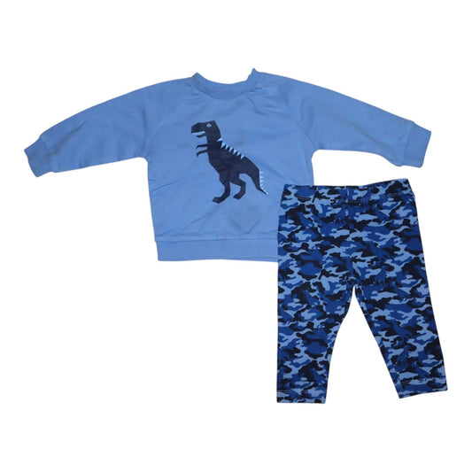 Tröja & Byxor Matchande Set från ICA eco - Storlek 68 - Ljusblå & Mörkblå