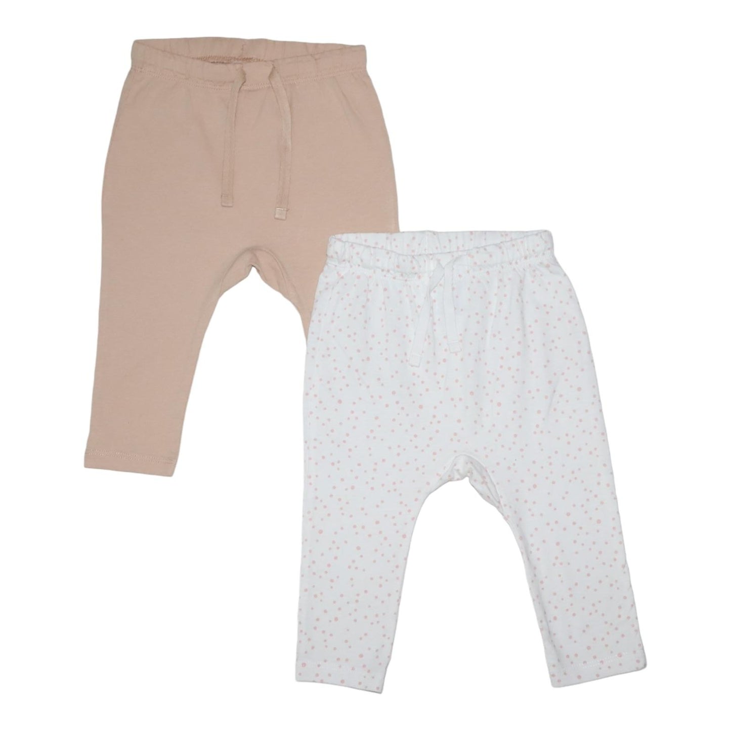 Byxor (2 Pack) från H&M - Storlek 80 - Vit & Ljusrosa