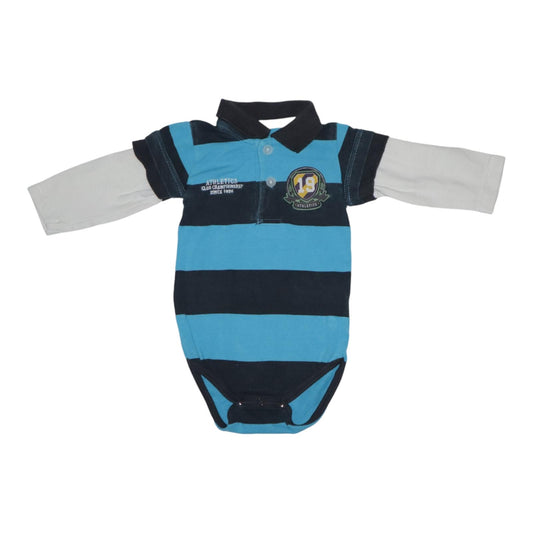 Långärmad Body från name it - Storlek 62 - Blå & Svart