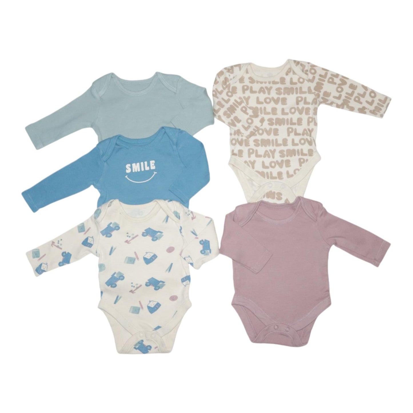 Långärmad Body (Pack 5) från PRIMARK - Storlek 62 - Multi
