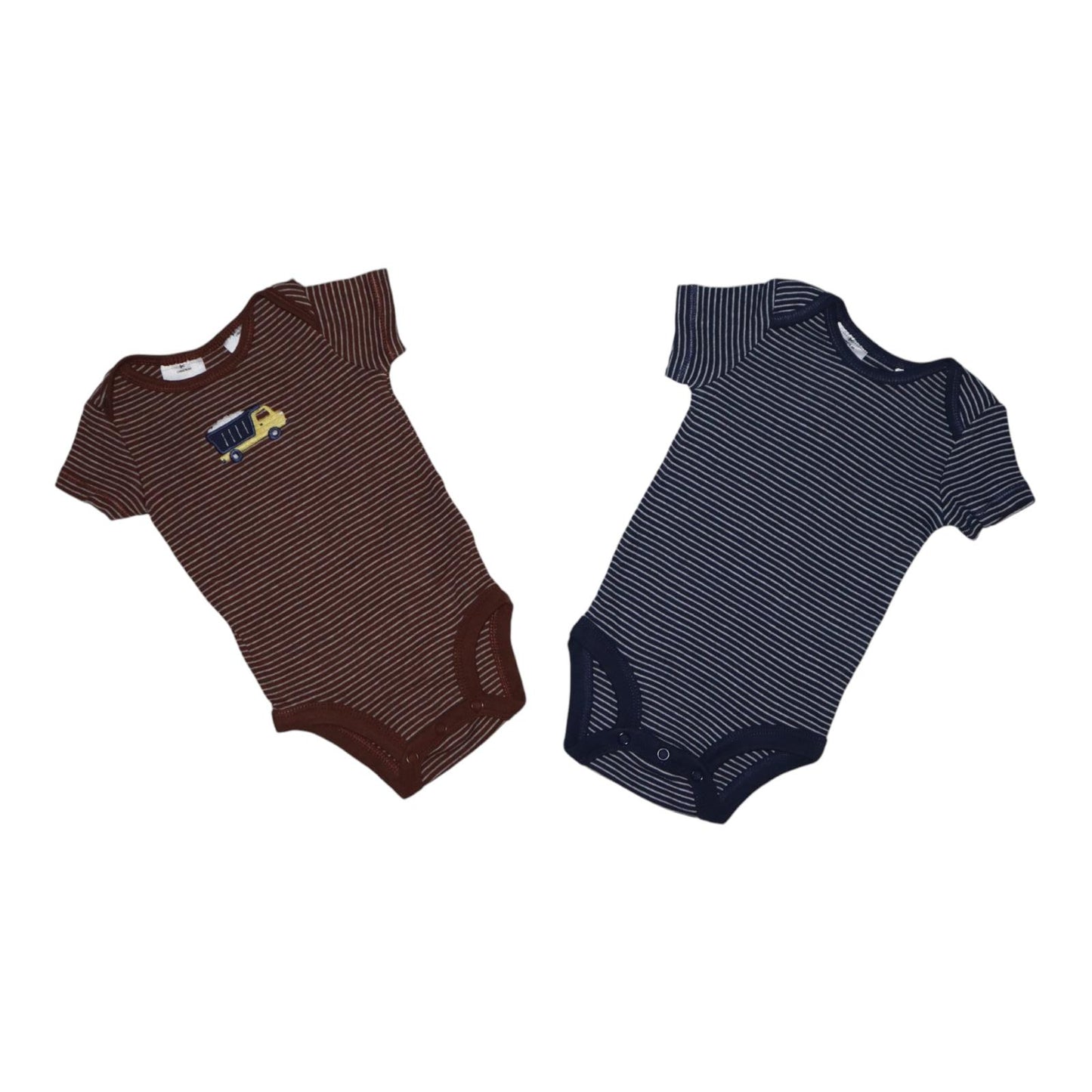 Kortärmad Body (2 Pack) från carter's - Storlek 62 - Brun & Mörkblå