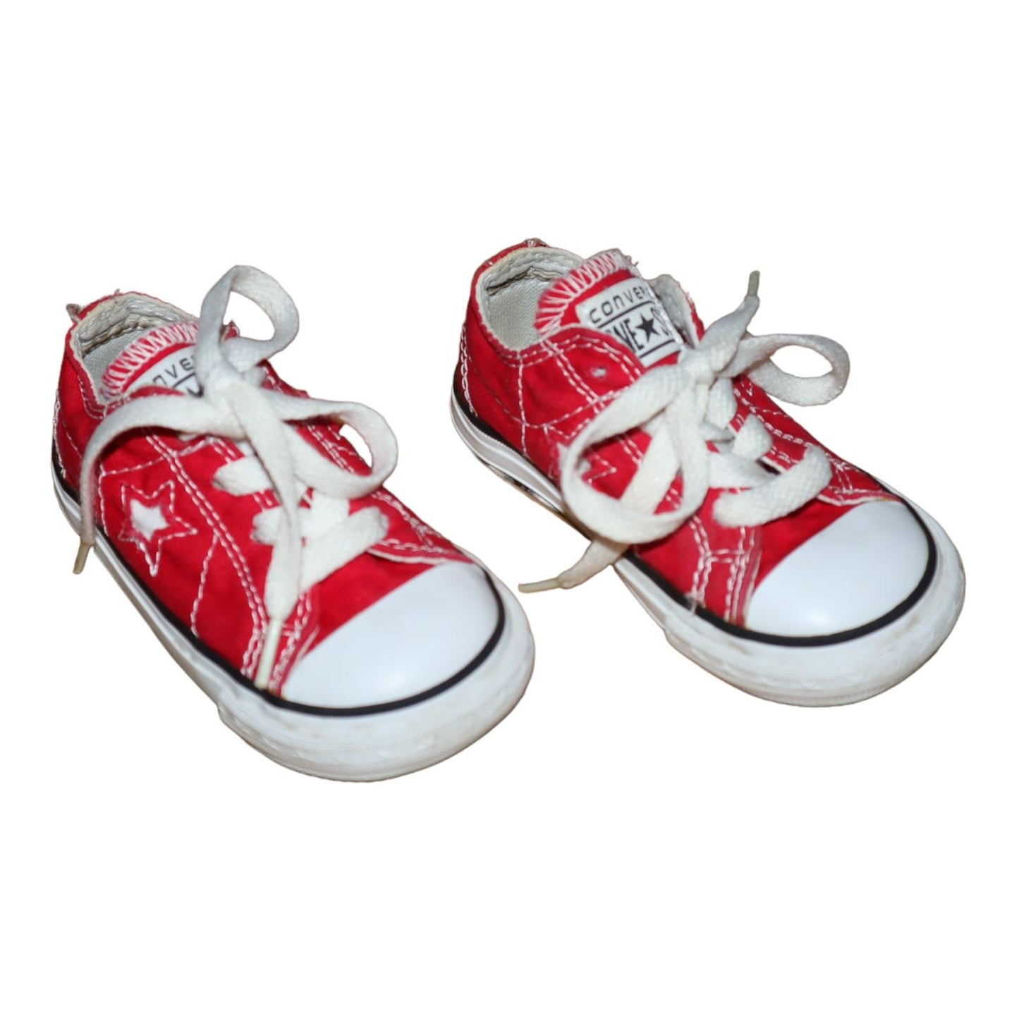 Sneakers från CONVERSE - Storlek 21 (Innermått 12.5cm) - Röd & Vit