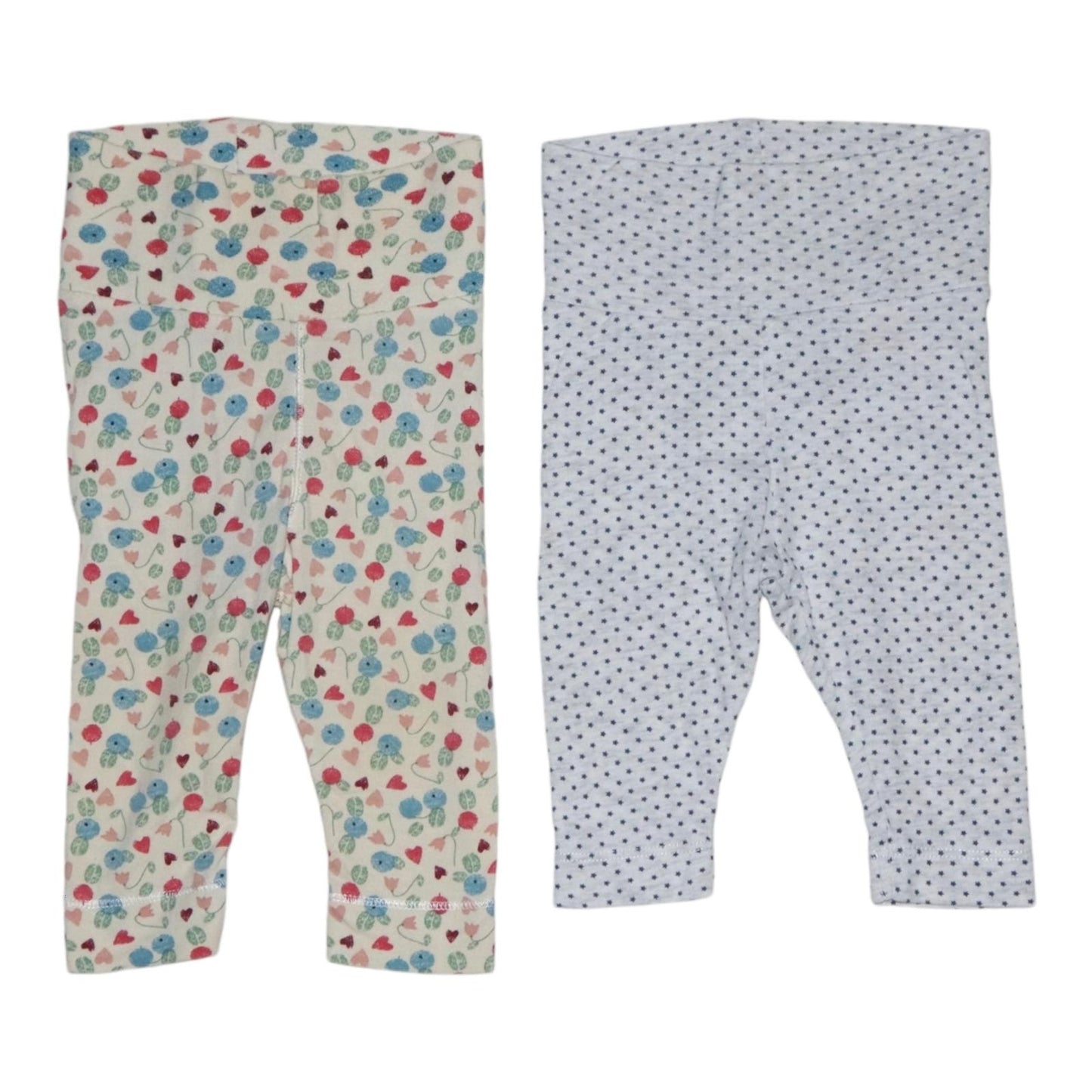Byxor (2 Pack) från H&M - Storlek 62 - Vit & Benvit