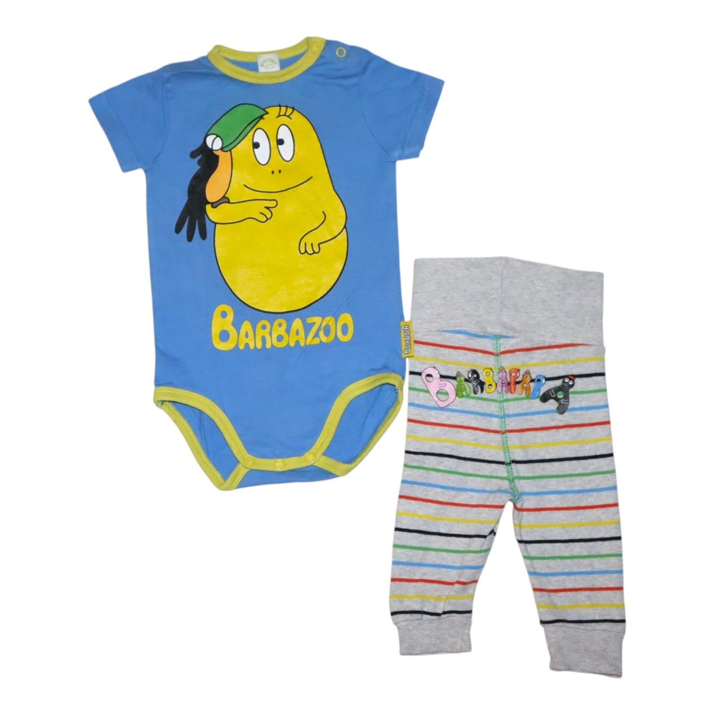 Kortärmad Body & Byxor Matchande Set från parvel & H&M - Storlek 62 - Blå & Ljusgrå (Multi)