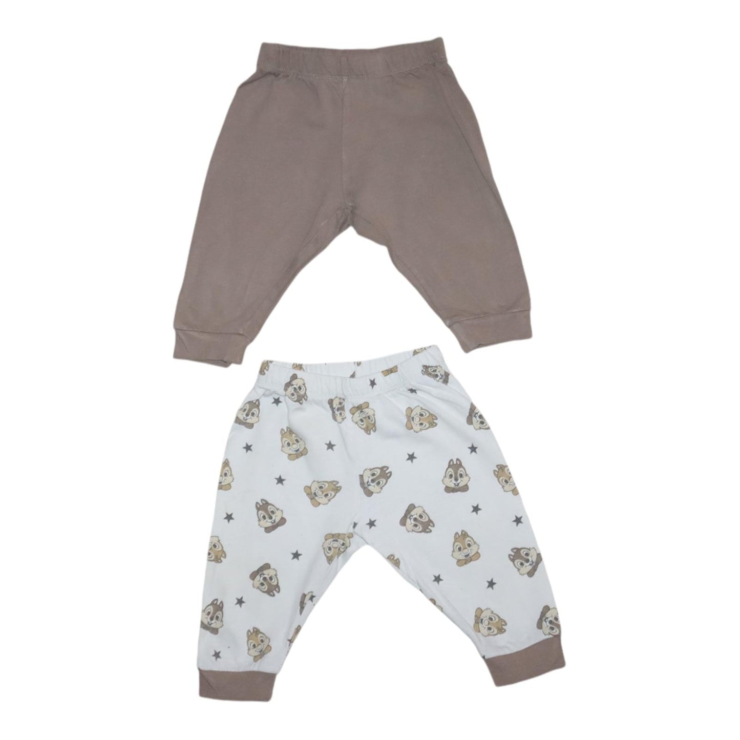 Byxor (2 Pack) från H&M - Storlek 68 - Vit & Brun