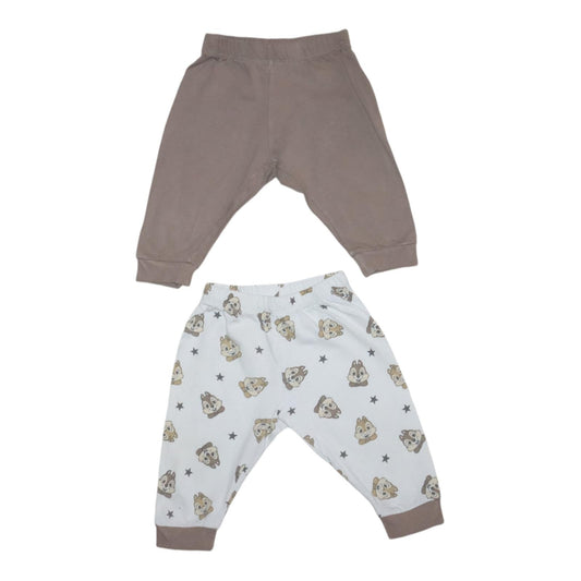 Byxor (2 Pack) från H&M - Storlek 68 - Vit & Brun